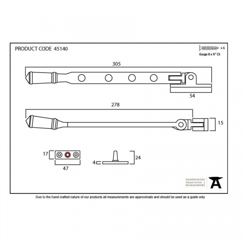 Regency Stay 10'' - Pewter